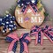 Patriotic Wired Ribbon Set – 6 Rolls Stars & Stripes Burlap Ribbon 2.5" x 30 Yards Total – Red White Blue Glitter Star Ribbon for Wreaths, Crafts, Bows & 4th of July Decorations